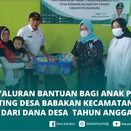 Penyaluran Bantuan Bagi Anak Pederita Stunting dari Dana Desa Tahap I Tahun Anggaran 2022